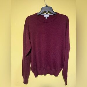 Peter Millar Burgundy Sweater L Silk and Wool